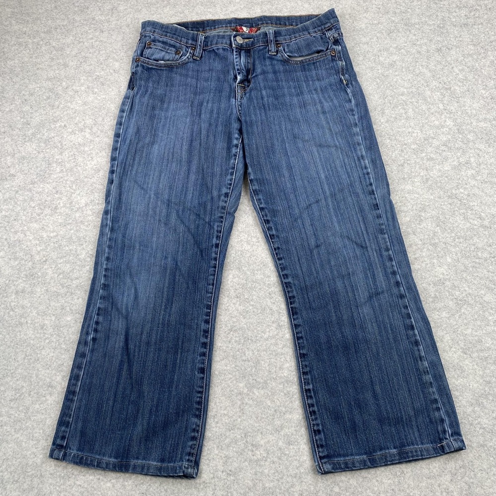 Lucky Brand Sweet N Low Jeans Womens 10 (32x25) Blue Mid Rise Bootcut Stretch